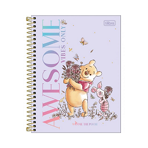 Caderno Colegial Pooh 10M 160 Folhas Tilibra