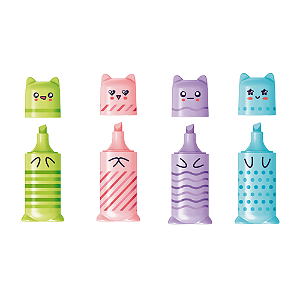 Marca Texto Mini Cute Pastel Maped