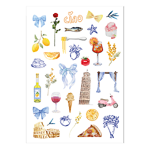 Adesivo Coleção Trip: Itália Grafitte