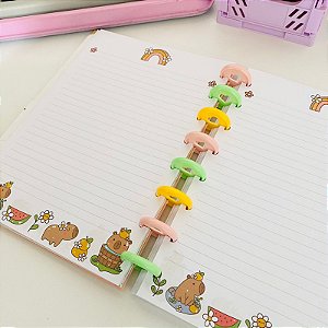 Refil Caderno de Disco A5 Capivaras Verão Buendia