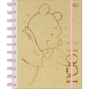 Caderno de Disco Grande Tilidisco Pooh Glitter 10M Tilibra