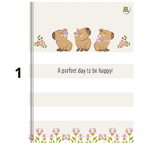Caderno Colegial Brochura Capycuties 160F Animativa