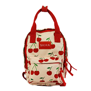 Mini Mochila Bolsa Quadrada Cereja Sabra