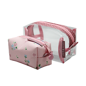 Conjunto de Necessaire Godinho By Sof Boho Rosa Sabra
