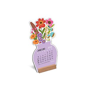 Calendário 2026 Vasinho Flores Fina Idéia