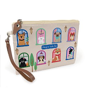Necessaire Flat Mini Cachorro na Janela Fina Idéia