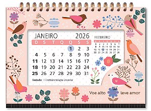 Calendário de Mesa 2026 Leve Amor Fina Idéia