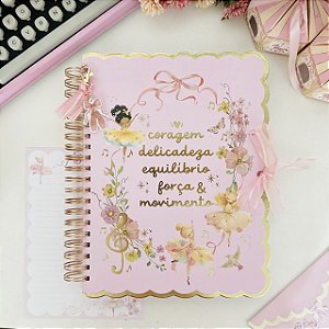 Caderno Wire-o A5 Bailarinas Rosa Buendia