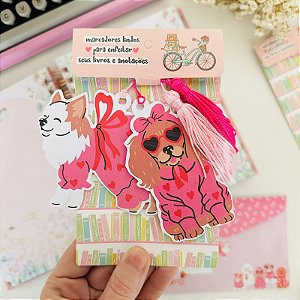 Kit com 2 Marcadores de Livro Cachorrinhos Buendia