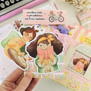 Kit com 2 Marcadores de Livro Amor por Livros Buendia