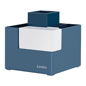 Organizador Porta Lápis Linfini Azul Deli