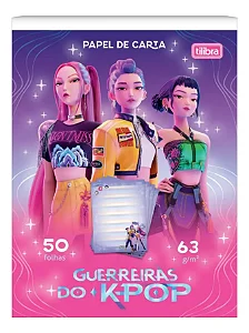 Bloco Papel de Carta Guerreiras do Kpop Tilibra