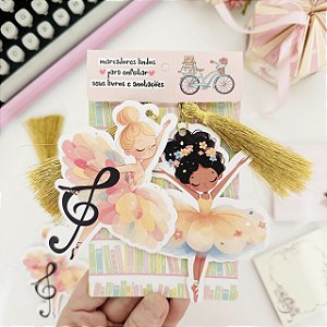 Kit com 2 Marcadores de Livro Bailarinas Buendia
