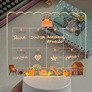 Luminária Planejamento Semanal Doce Rotina Buendia