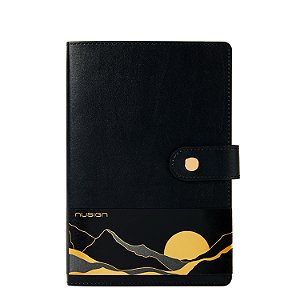 Caderno A5 Couro Golden Peak Deli