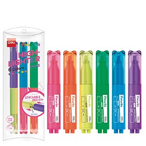 Marca Texto Conect PixiWrite 6 Cores Deli