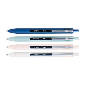 Caneta Gel Linfini Clip Metal Azul 0.5 Deli