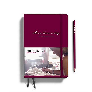 Livro de Memórias Some Lines a Day 5 anos Vermelho Porto Leuchtturm1917