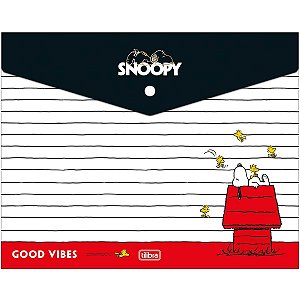 Pasta Envelope com Botão A4 Snoopy Tilibra