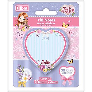 Bloco Adesivo Tili Notes Coração Jolie Tilibra