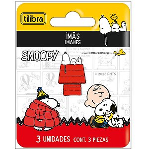 Imã Acrílico Snoopy 3unid Tilibra