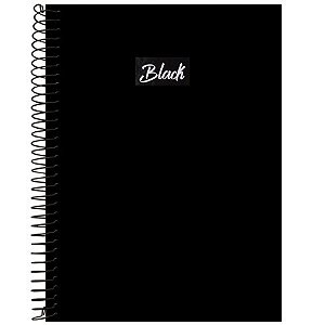 Caderno Universitário Espiral Capa Dura Black 96 folhas Kit
