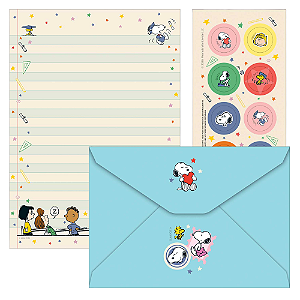 Papel de Carta com Envelope Snoopy Tilibra