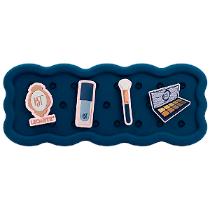 Estojo de Silicone com Pins Azul Bruna Tavares Leonora