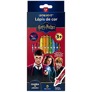 Lápis de Cor Triangular 12C Harry Potter Leonora