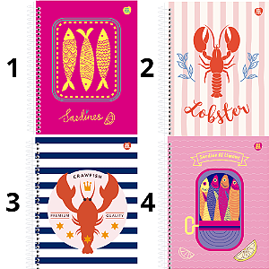 Caderno Colegial 1M Dolce Mare 80F Animativa