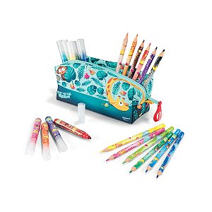 Estojo Jungle Fever Kit Coloração 24 peças Maped