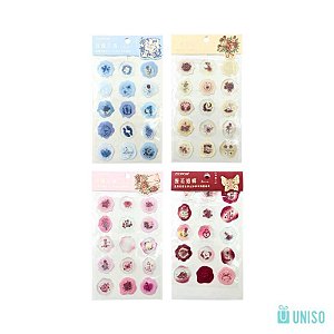 Adesivo Decorativo Selos Rosa Uniso