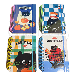 Caderno Espiral A5 Gato Curioso Uniso