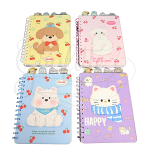 Caderno Espiral A5 com Divisórias Doggy Uniso
