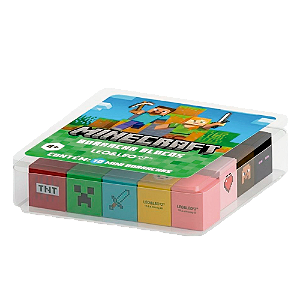Borracha Blocos Mini Minecraft 10 borrachas Leonora