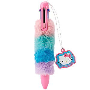 Caneta Esferográfica 6 cores Hello Kitty 1.0 Pelucia Leonora