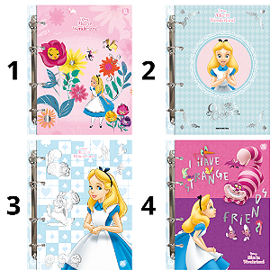 Caderno Argolado Colegial Alice 160F Animativa
