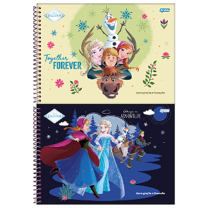 Caderno de Desenho e Cartografia Frozen 80F Jandaia