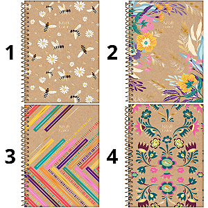 Caderno Colegial 10M Kraft Color 160F Jandaia