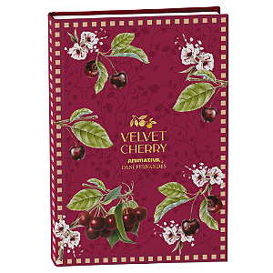 Caderno Colegial Costurado Velvet Cherry Dani Fernandes 80F Animativa