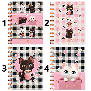 Caderno Colegial Criativo Cute Cat 80F Cadersil