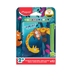 Lápis de Cor Infinity Jumbo Jungle Fever Box 12 cores Maped