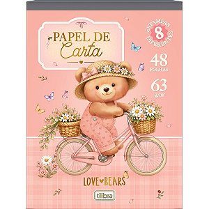 Bloco Papel de Carta 48F Love Bears Tilibra