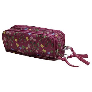 Estojo Triplo 24 Pens Floral Pink By Sof Sabra