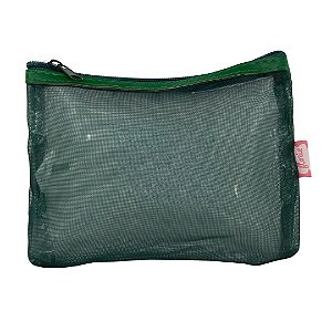 Necessaire Telinha Verde Escuro Floriê