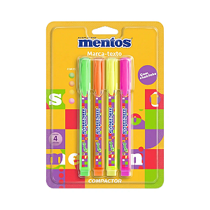 Marca Texto Destaq Mentos 4 cores Compactor