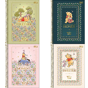Caderno Universitário 10 Matérias Pooh Core 160F Tilibra