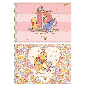 Caderno de Cartografia Desenho Pooh 80F Tilibra