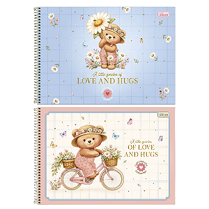 Caderno de Cartografia Desenho Love Bears 80F Tilibra