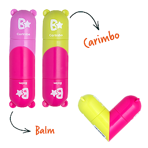 Carimbo com Lip Balm Duo Doce Cuidado Brilhaê